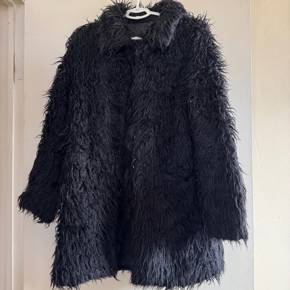 Faux Long Shaggy Jacket - Picture 1 of 3
